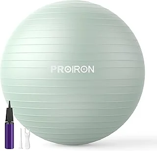 PROIRON Balles d'exercices Fitness Très épais avec mouvements de Yoga, 55CM 65CM 75CM Swiss Ball, Ballon de Gym avec Pompe Rapide, Anti-éclatement et Anti-dérapant Yoga Ball
