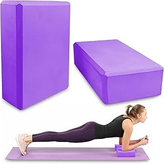 23×15×7.6cm Lot de 2 Brique Yoga, Bloc Yoga, Blocs de en Mousse EVA Haute Densité pour Améliorer l'équilibre et la Flexibilité pour le Pilates, Méditation