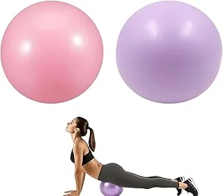 2 Pièces Ballon Pilates 25 cm,Balle Fitness,Ballon Paille,Petit Pilates Ball Plastique,Swiss Ball de Gym Yoga Grossesse Siege Bureau,Formation de Base、Thérapie Physique & Améliorer l'équilibre