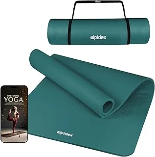 ALPIDEX Tapis de Yoga Épais 1,5 cm 3 Largeurs E-Book Matelas Sport Gymnastique Antidérapant sans Phtalates Sangle Transport Pilâtes Gym Aérobic Stretching Entraînement