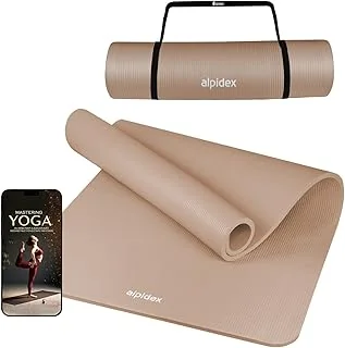 ALPIDEX Tapis de Yoga Épais 1,5 cm 3 Largeurs E-Book Matelas Sport Gymnastique Antidérapant sans Phtalates Sangle Transport Pilâtes Gym Aérobic Stretching Entraînement