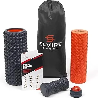 Elvire Sport Rouleau de Massage Musculaire, Foam Roller Balle Massage, Doux et Trigger Point, Soulage: Dos, Jambes, Fasciite Plantaire, Cou, Pieds