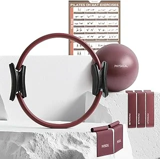 Pilates Anneau de 38 cm de diamètre Seul ou kit Complet d'équipement Pilates pour débutants pratiquant Le Pilates au Sol à Domicile