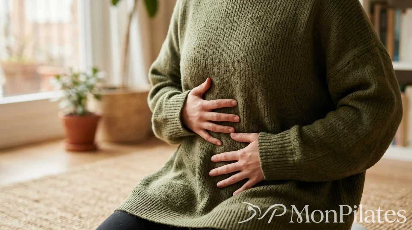 Mains posées sur les côtes pour ressentir la respiration latérale thoracique