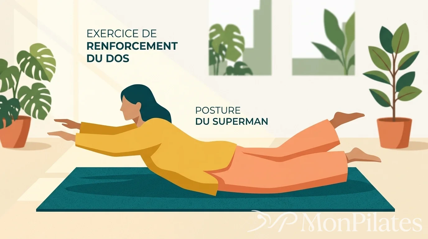 Renforcement du dos avec l'exercice du Superman au sol