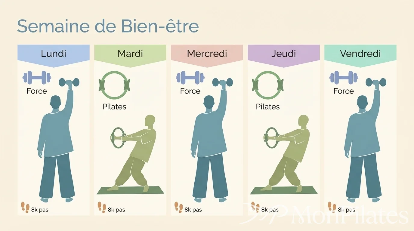 La méthode 3-2-8 : Le rythme idéal pour la santé métabolique — Flat Illustration illustration