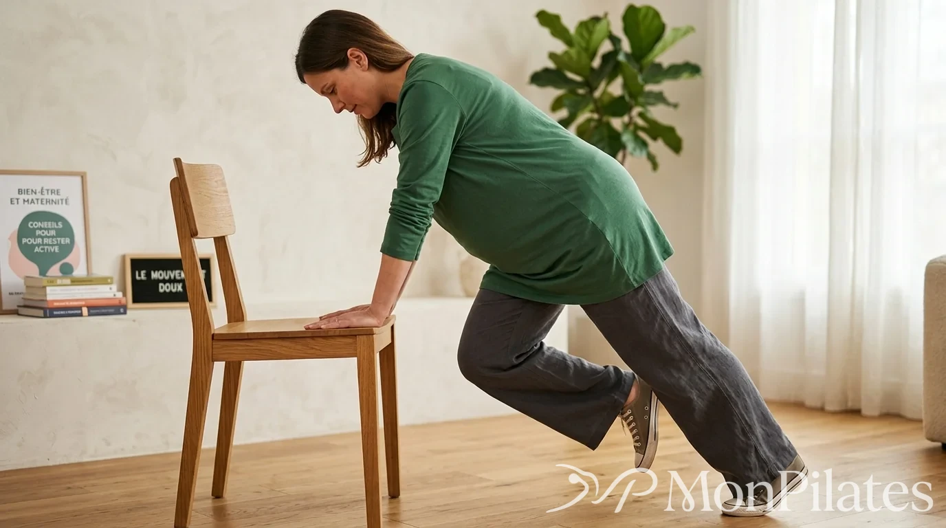 Planche modifiée avec appui sur chaise pour femme enceinte